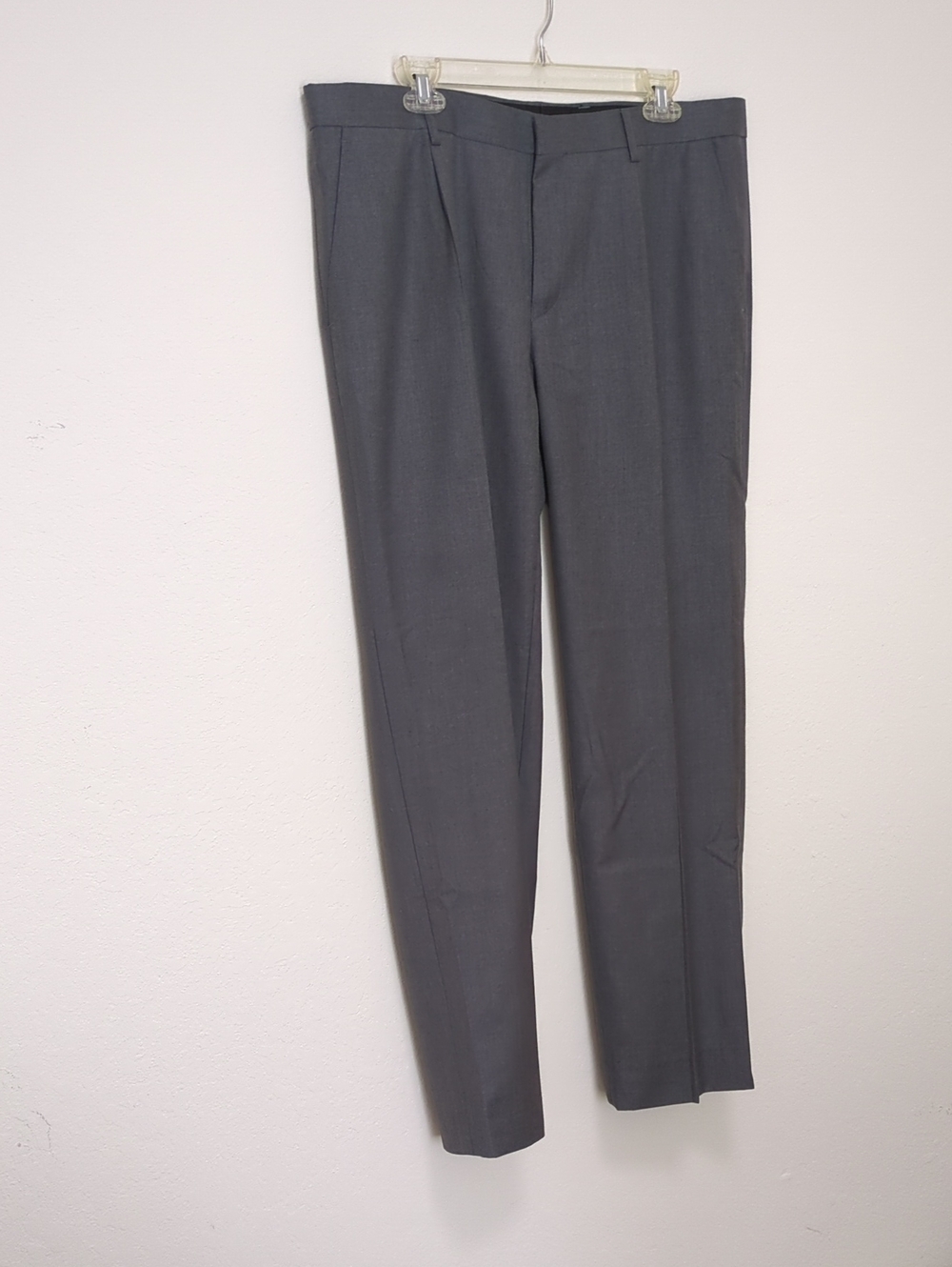 Men's Tailored Gray Dress Pants - Modern Straight Leg